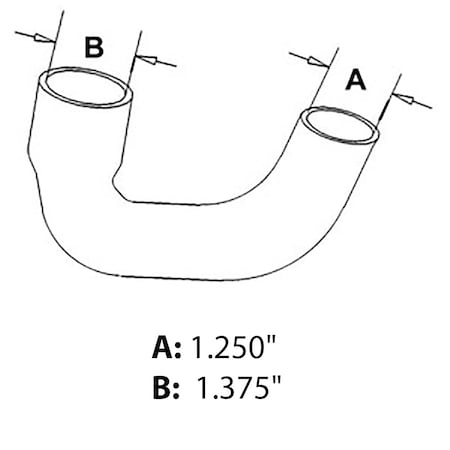 Aftermarket Radiator Hose Inlet fits International 234 Fits Case IH 235 1275081C1